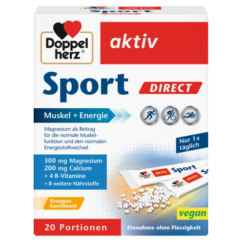 Abbildung der Produktverpackung Doppelherz aktiv Sport DIRECT Frontansicht